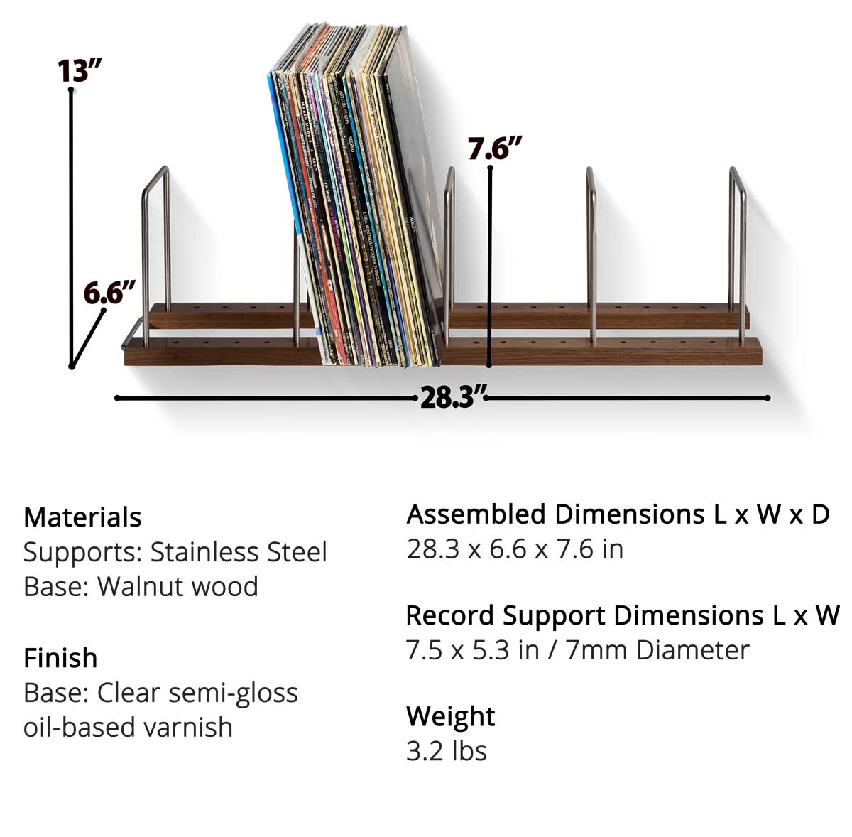 Optage Audio extended holder dimensions