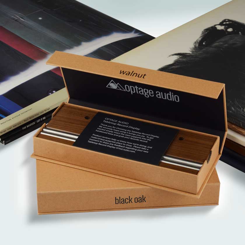 optage audio tabletop record display open box