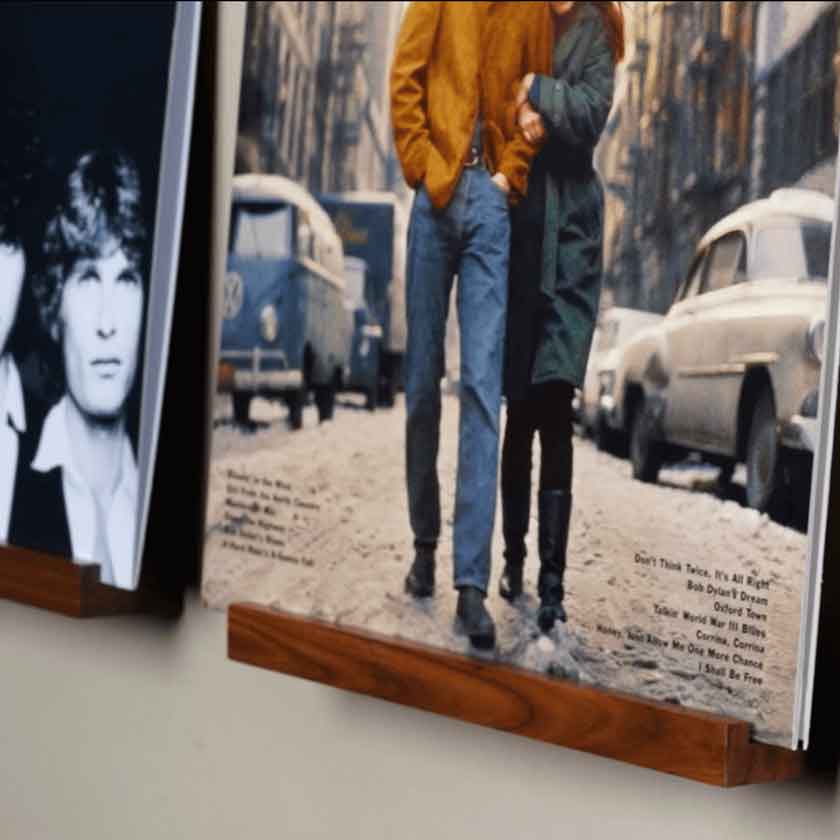 record display shelf feature