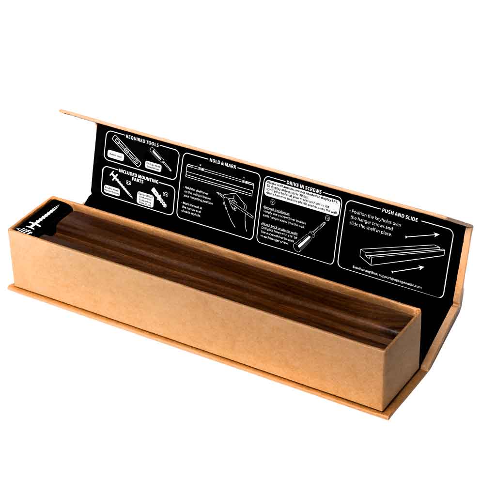optage audio 2-pack record shelf in gift box