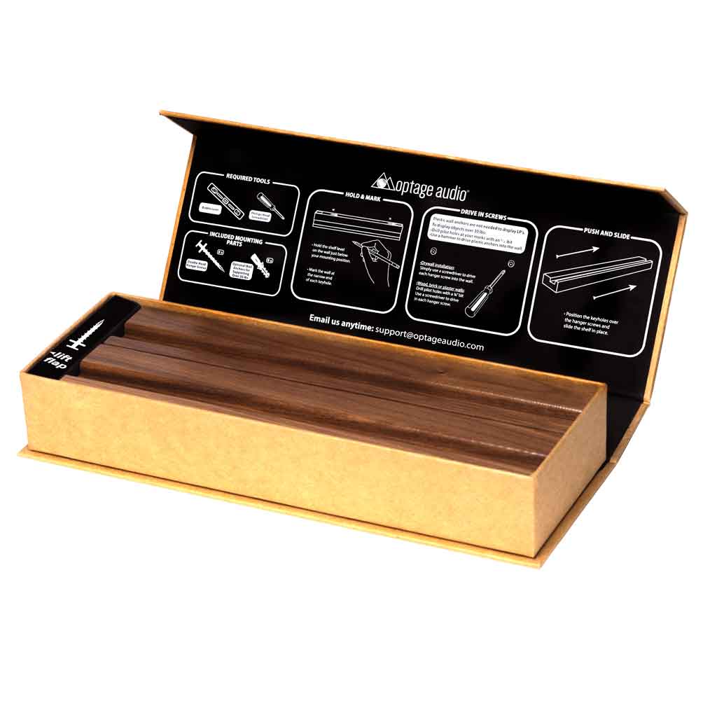 Optage Audio Record Display Shelf-Floating LP Shelf Now